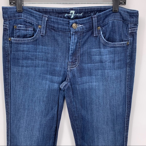 7FAM A-Pocket Bedazzled Flare Jeans Size 31 - Picture 2 of 11